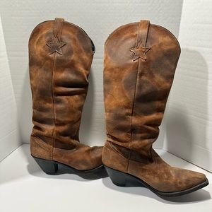 Dingo Pointed Toe Women's Cowboy Suede Boots size 8.5